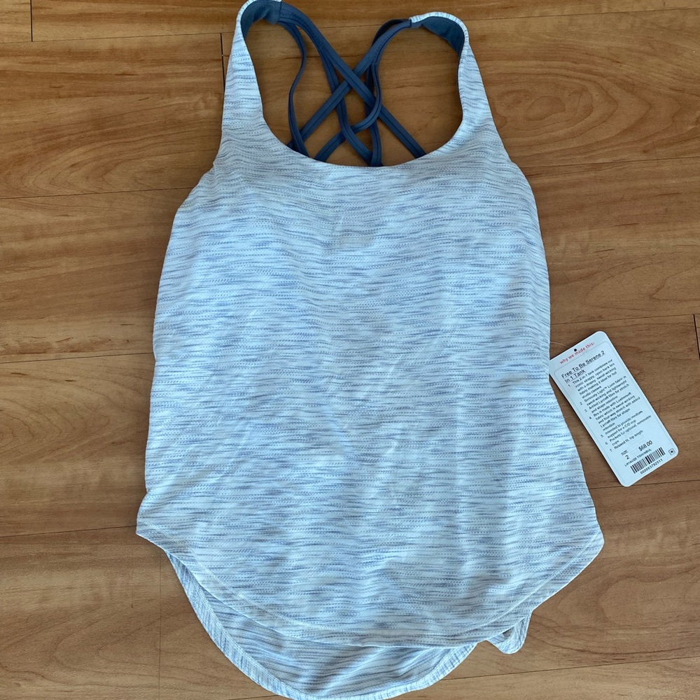 NWT Lululemon Free to be Serene 2 in 1 tank